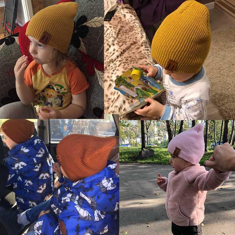 Modern Kids Girls & Boys Winter Hat Soft Warm Beanie Crochet Elasticity Knit Children Casual Warm Cap For Kids