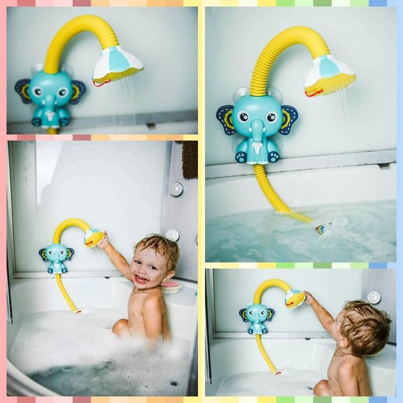 Baby Learning Colorful Bath Toys Game Elephant Shower Electric Water Spray Toy For Kids Swimming Fun Bathroom Toys