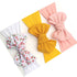 Summer Cute Floral Bows Baby Girl Headbands Elastic Bowknot Newborn Hair Band Turban Set Hair Accessories Bow Set For Kids