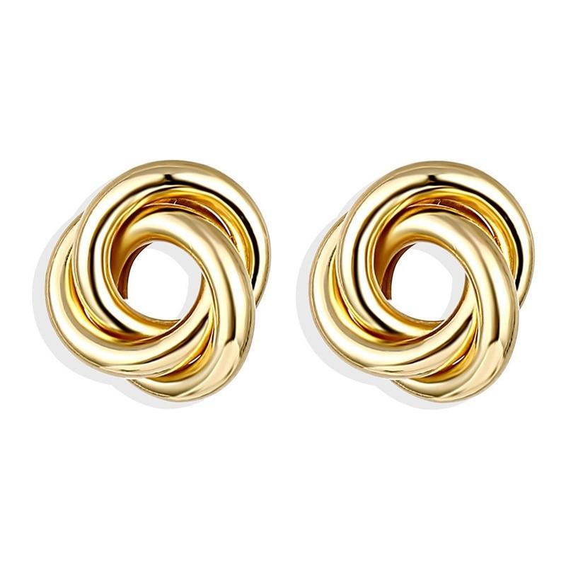 New Big Circle Round Hoop Earrings for Women's Fashion Statement Golden Punk Charm Earrings Party Jewelry