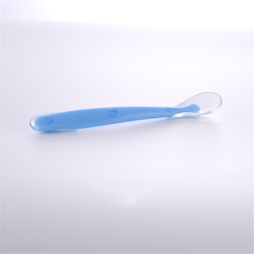 New Candy Color Baby Soft Silicone Spoons Feeding Dishes Tableware  Flatware Children Food  Feeding Tools