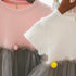 Fashion Modern New Spring Toddler Kids Baby Girls Patchwork Tulle Casual  Princess Dress For Girls