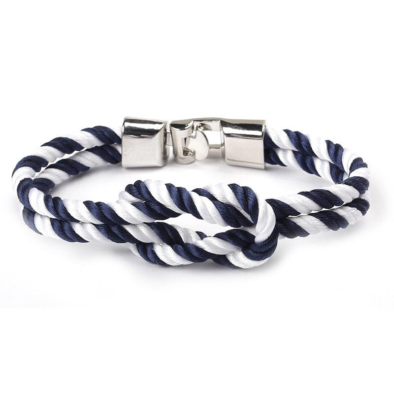 Modern Elegant Multi-Layer Concentric New Knot Braided Nylon Rope Men Anchor Amazing Bracelet Charm Couple Bracelets For Women Navy Jewelry Friendship