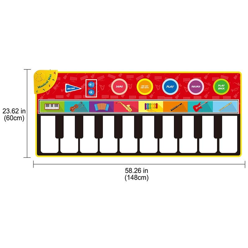 Big Size Music Piano Carpets and Multiple Musical Instruments Sounds Play Mat Educational Toys For Kids