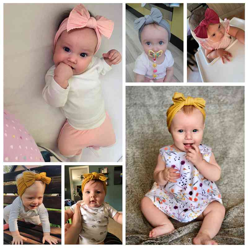 Modern Baby Girl Headband Autumn Winter Twist Knot Hair Band Knit Cotton Elastic Headbands Turban