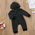 Newborn Baby unisex Warm Infant Zipper Cotton Long Sleeve Romper Jumpsuit Hooded Clothes 0-24M For Boys In Modern Style