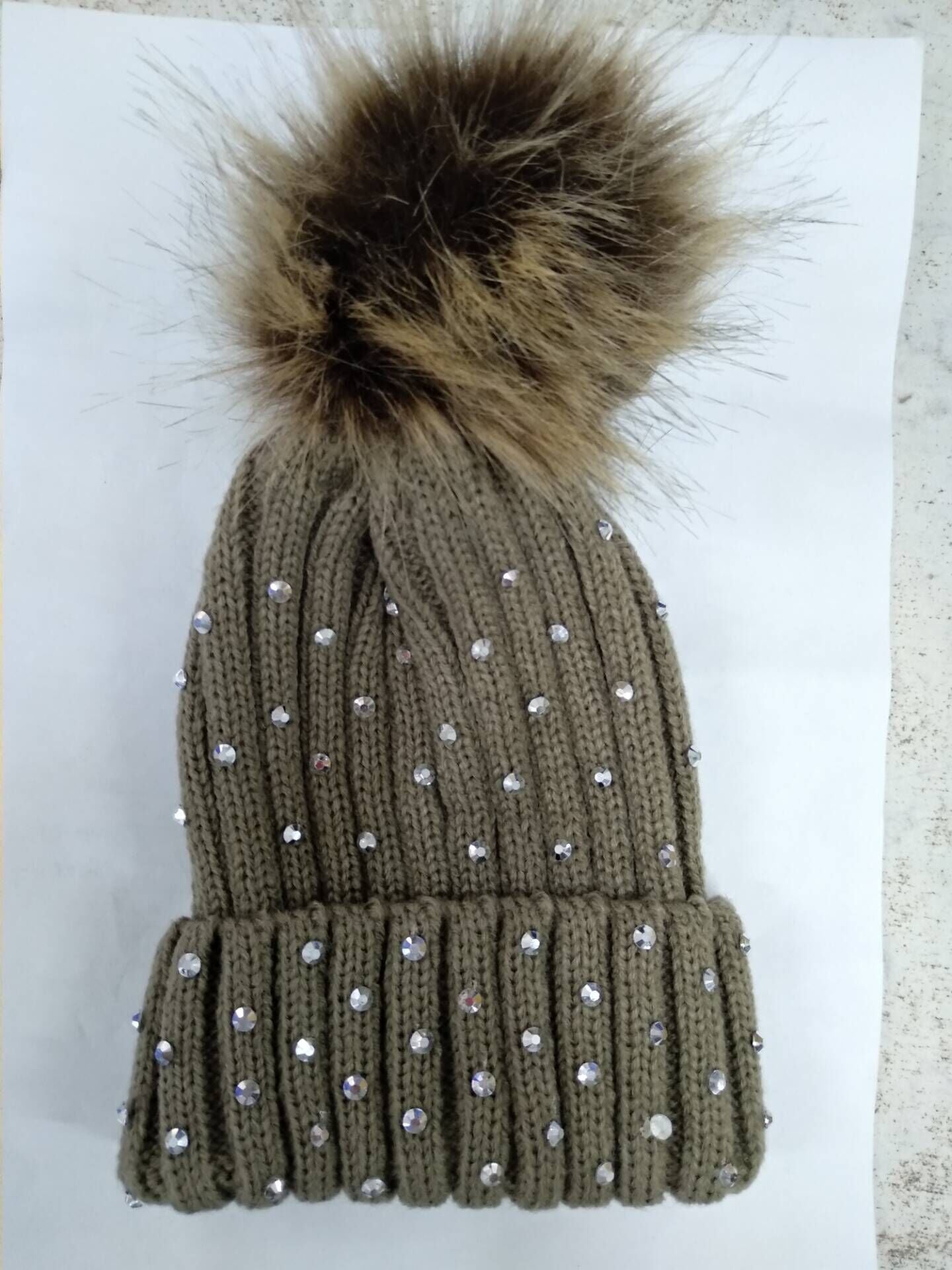 Fashion TrendBaby Girls Lovely Winter Warm Fur kintted Pompom Beanies Cap For Winter In Elegant Style