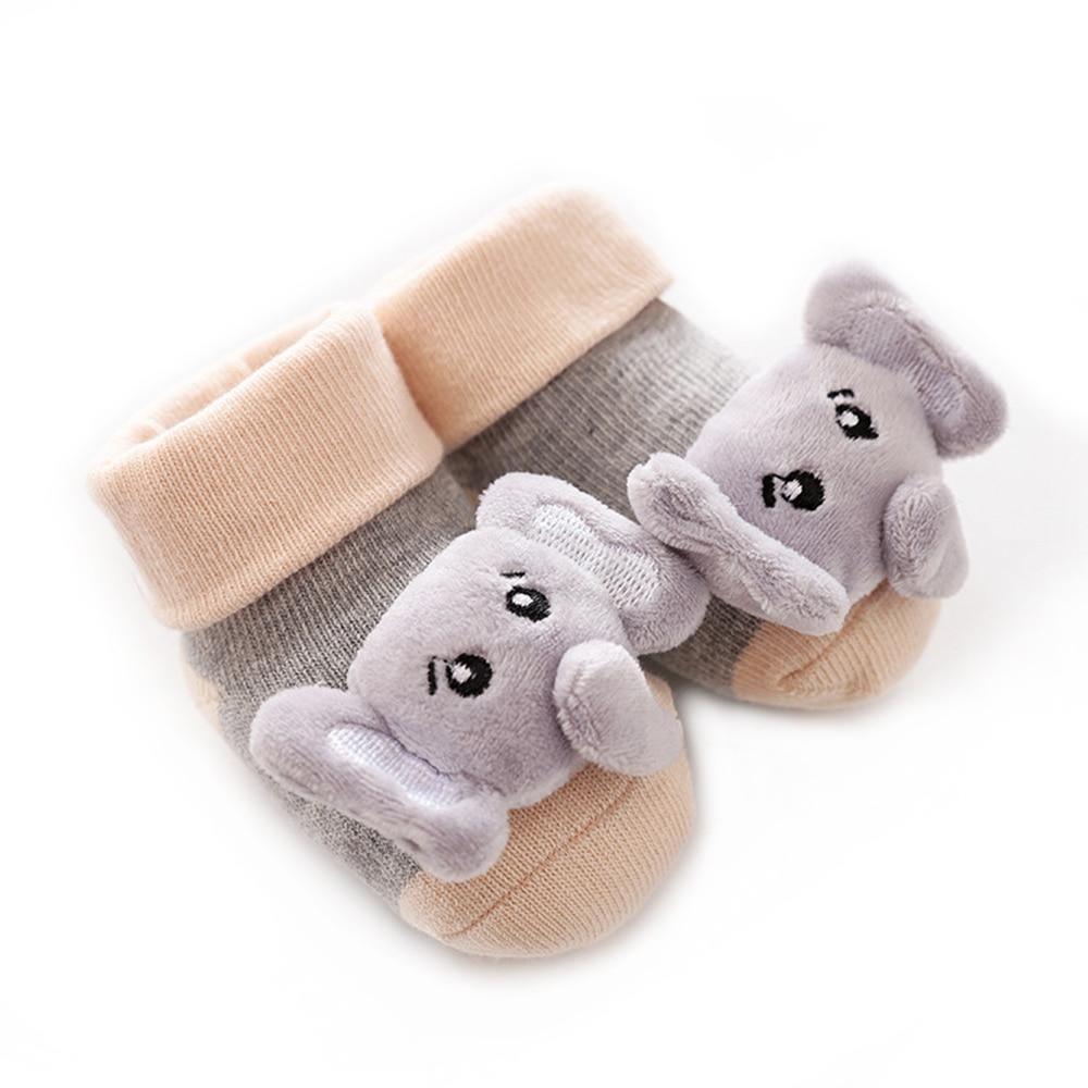 Cartoon Newborn Baby Toddler Floor Non-slip Socks Cotton With Bell Doll Baby Girls & Boys Soft Shoes For Kids