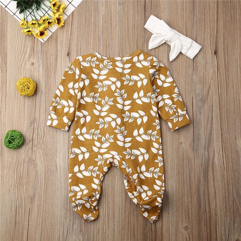 Newborn Kid Baby Girls long Sleeve Floral Romper Elegant Ruffles Jumpsuit Flower Cute Sweet Outfit