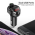 Black Car Charger FM Transmitter Bluetooth Car Audio MP3 Player TF Card Car Kit 3.4A Dual USB Car Phone Charger