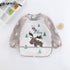 Cute Cartoon Print Baby Waterproof Long Sleeve Apron Children Feeding Smock Bib Baby Accessories