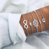 Boho Rose Map Bracelets & Bangles for Women Bohemian Round  Charm Bracelet Set Fashion Multilayer Accessories Luxury Jewelry