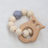 Modern Baby Silicone Wooden  Nursing Bracelets Wood Teether Silicone Beads Teething Wood Rattles Toys for Baby