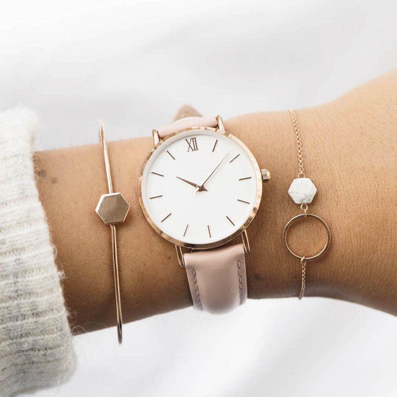 New STEVVEX Fashion Simple Women Watches Woman Ladies Casual Leather Quartz Watch For Women and Girls