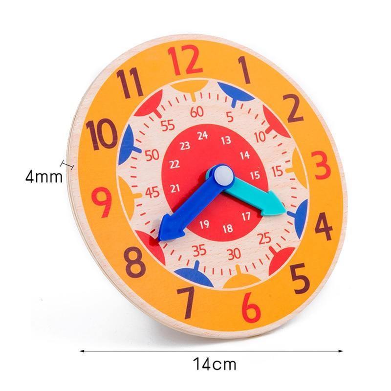 Popular Educational Wooden Clock Toys Hour Minute Second Cognition Colorful Clocks Early Learning Kids Education Toys for Children