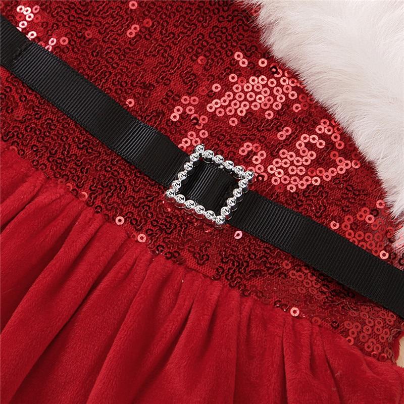 Baby Girls Christmas Romper Dress Fly Sleeve Sequins Romper Dress for Kids Toddler Girls Dresses For Girl In Elegant Christmas Style