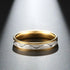 Simple Stainless Steel Elegant Wedding Ring For Women Luxury Never Fade Gold Color Female Classic Engagement Alliance Ring Sets