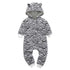 Modern High Quality Newborn Infant Baby Clothes Fleece Jumpsuit Boys Romper Hooded Jumpsuit Bear For Kids