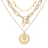 Vintage Gold Portrait Coin Pearl Pendant Necklaces For Women  Fashion Multilayer Pearl Long Necklace 2020 Jewelry