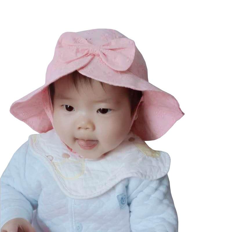 Modern Baby Girls Sun Hat Cotton Baby Hat Kids Child Cap Bowknot Flower Print Bucket Hat Double Sided