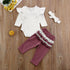 3PCS/SET Toddler Baby Girl Clothes Romper Top Ruffle Pants Trousers Outfit Autumn Winter Season Styoe For Girls Baby Kids