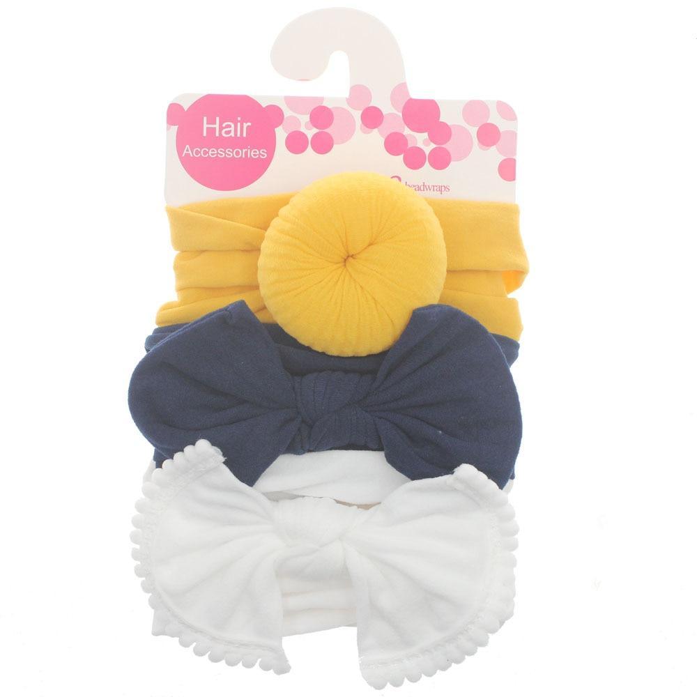 Fashion Baby Nylon Bow Headband Newborn Bowknot Round Ball Head wrap Flower Turban Girls Hair Bands Bow For Kids