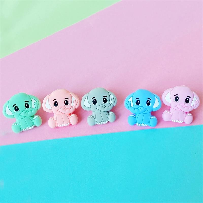 2pc Silicone Elephant Teether  Baby Silicone Chew Charms Baby Teething Gift Toddler Toys Unique Design