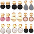 New Modern Korean Statement Round Luxury Earrings For Women Perfect Geometric Elegant Gold Shell Fluff Dangle Drop Earrings