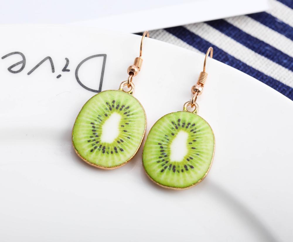 Luxury New Cute Fruit Lady Earrings  In Strawberry Pineapple Tomato Kiwi Orange Cucumber Dragon Apple Pineapple Design For Ladies Girls and Women In Elegant Modern Design