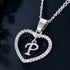 Customized Zircon Heart A-Z Initial Letter Necklaces For Women Lover Rose Gold Silver Color Personalized Chain Female Pendant Necklace Fashion Jewelry Design