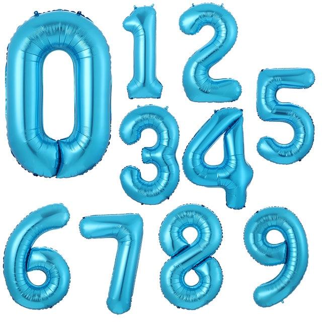 NEW Big Modern 32inch Luxury  Number Foil Helium Balloons For Birthday Party and Celebrations Modern Decoration