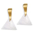 New Luxury Elegant Geometric Shell Dangle Earrings For Women In Round Small Drop Design