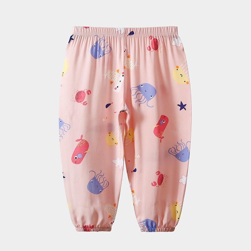 Baby Boys Thin Pants Anti Mosquito Trousers Girls Sleepwear Children Pajama Pants For Air Conditioner