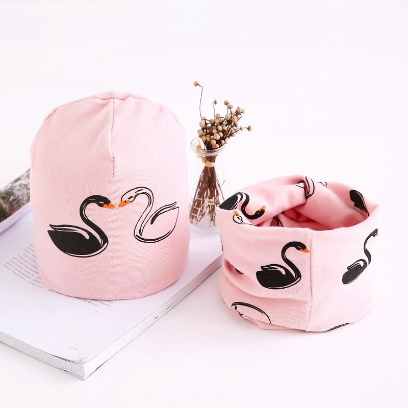 Star Print Cotton Hat And Scarf  Baby Beanie Kids Caps Children's Accessories In Modern New Design For Boys and Girls