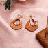 New Fashion Round Dangle Drop Korean Earrings For Women In Geometric Round Heart Gold Earring Wedding Elegant Style