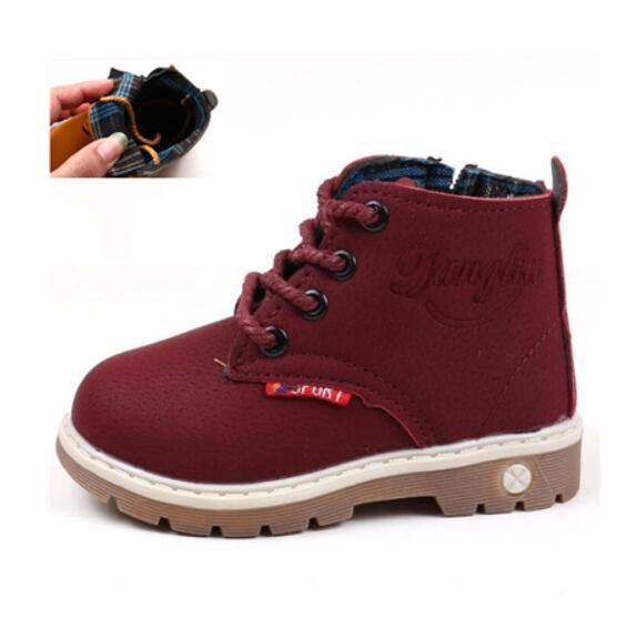 Modern Fashion Children Casual Shoes Autumn Winter Boots Boys Shoes Fashion Leather Soft AntI Slip Girls Boots