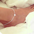 Luxury Stainless Steal Simple Silver Color Bead Chain Anklet Brecelet Bohemian adjustable Foot Jewelry Style