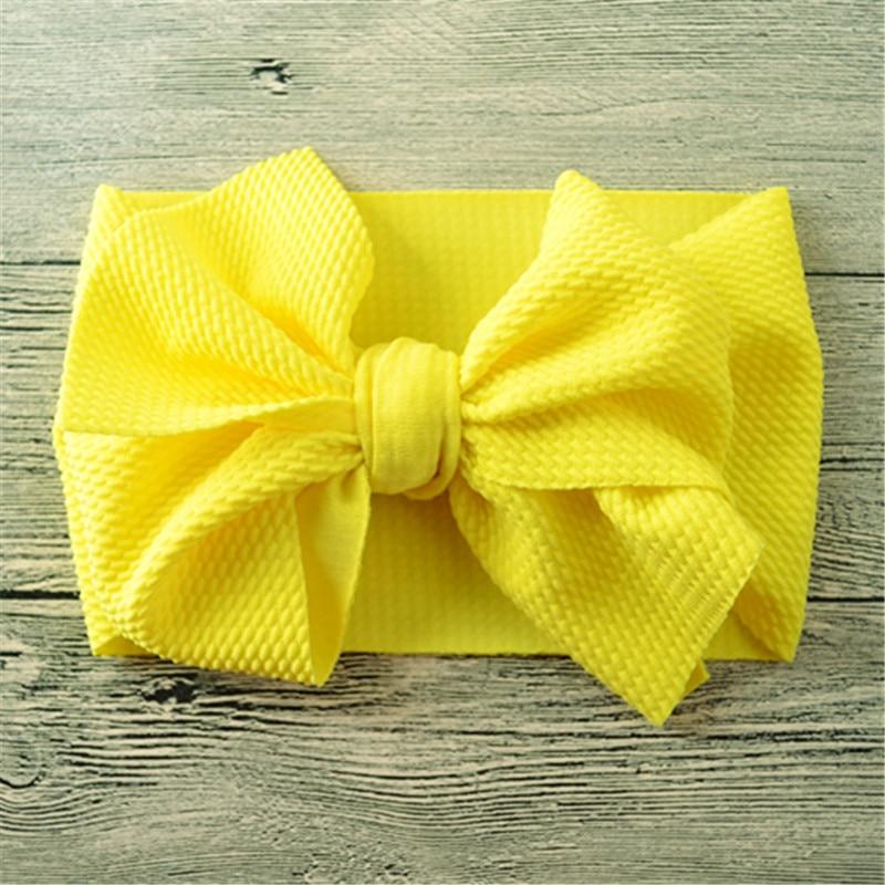 Newborn Large Bow Headwrap for Baby Girl Fabric Messy Bow Headband Turban Bowknot Tie