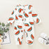 Newborn Toddler Watermelon Print Romper With Long Sleeve Wrapped Foot Jumpsuit For Babies