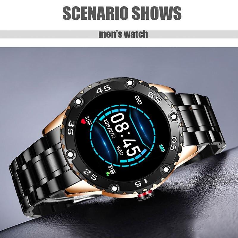 New Smart Watch For Men  With IP67 Waterproof Protecion and Heart Rate Fitness Tracker Pedometer For Android and IOS sistems Steel Band Sports Men Smart Watch