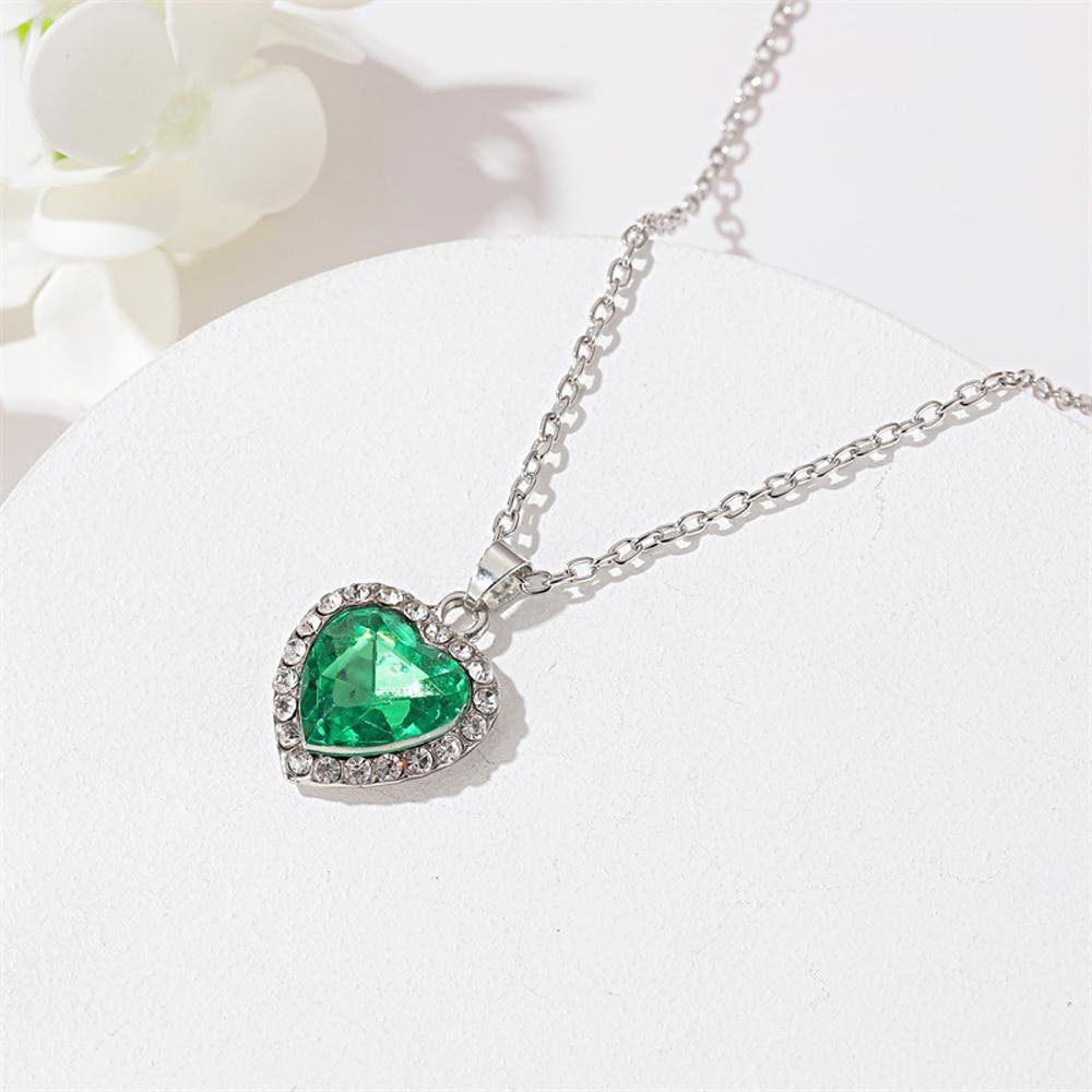 New Arrival Titanic Heart Of Ocean Blue Heart Love Forever Pendant Necklace For Women In Fashion Jewelry Gift Design