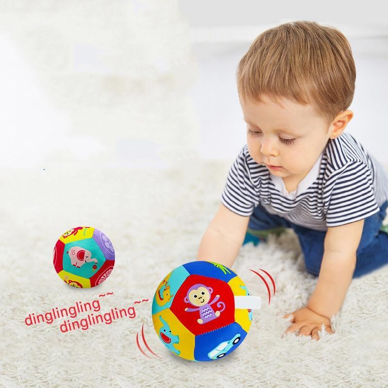 Education Baby Toys For Children Animal Ball Soft Plush Mobile Toy With Sound Baby Rattle Infant Body Building Ball For Kids