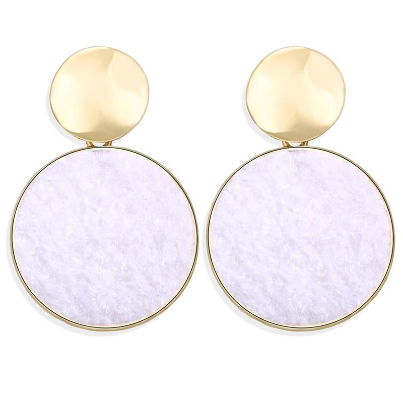 New Vintage Earrings And Geometric Shell Earrings For Women Resin Drop Earrings