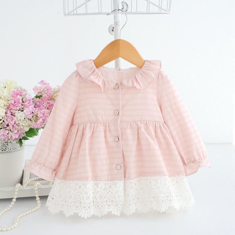 Modern Handmade Collar Kids Baby Girls Dress Newborn Infant Baby Girls Party Dresses For Wedding and Party