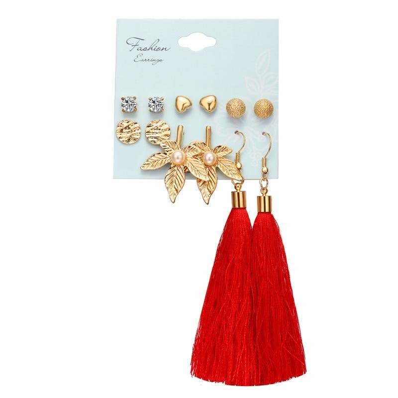 Modern Jewelry Earrings Set In Different Vintage Tassel Acrylic Earrings Style In Modern Design  For Women and Girls