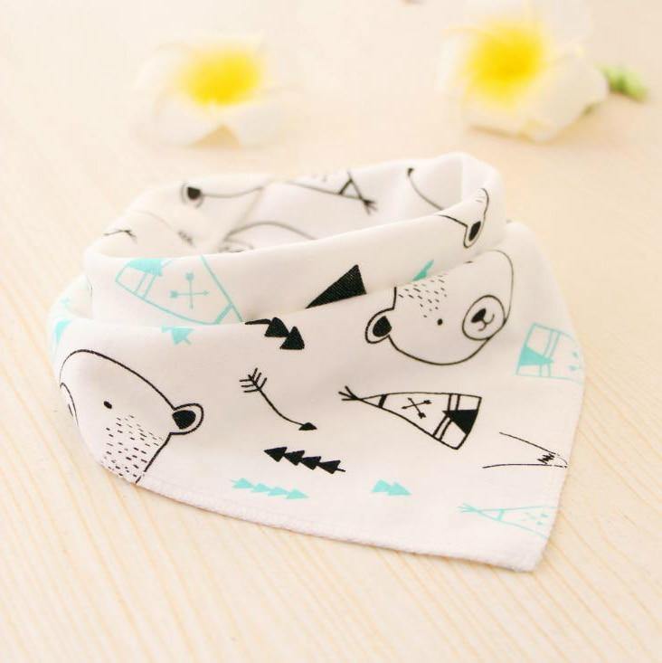 Baby Bibs Waterproof Triangle Cotton Cartoon Child Bibs Dribble Bibs Newborn Slabber Absorbent Cloth For Kids