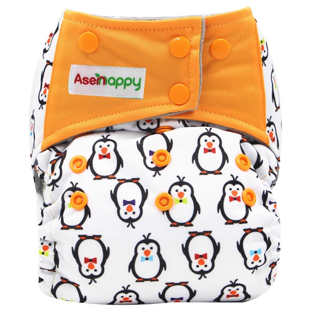 Colorful Modern Baby Cloth Diaper Bamboo Charcoal Nappy All-in-one Diapers sewn 3 Layers Micro fleece Insert Inside Reusable Diaper For Baby and Kids For Unlimited Use