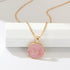 Women Long Simple Stars Moon Heart Round Double Layer Golden Necklace And Earrings Luxury Jewelry Style Cool Gift