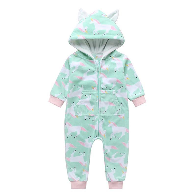 Modern Infant Baby Rompers Coral Fleece Animal Overall Baby Halloween Xmas Costume Clothes Baby jumpsuit Romper For Kids