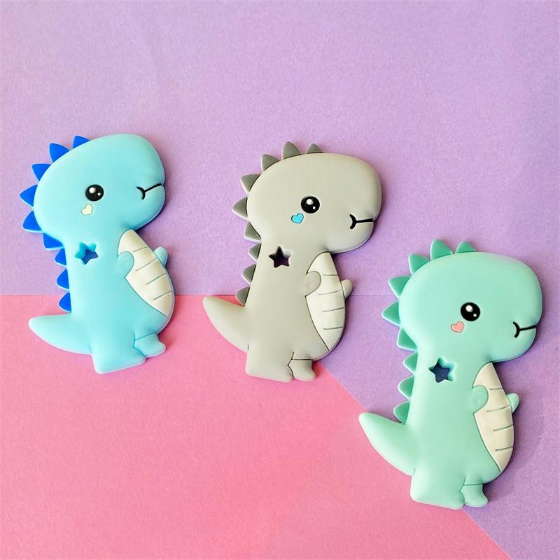 Dinosaur Teether Teething Animal Shape  Chewable Chewing Toys For Baby Boys And Girls  BPA Free Food Pefect Gift